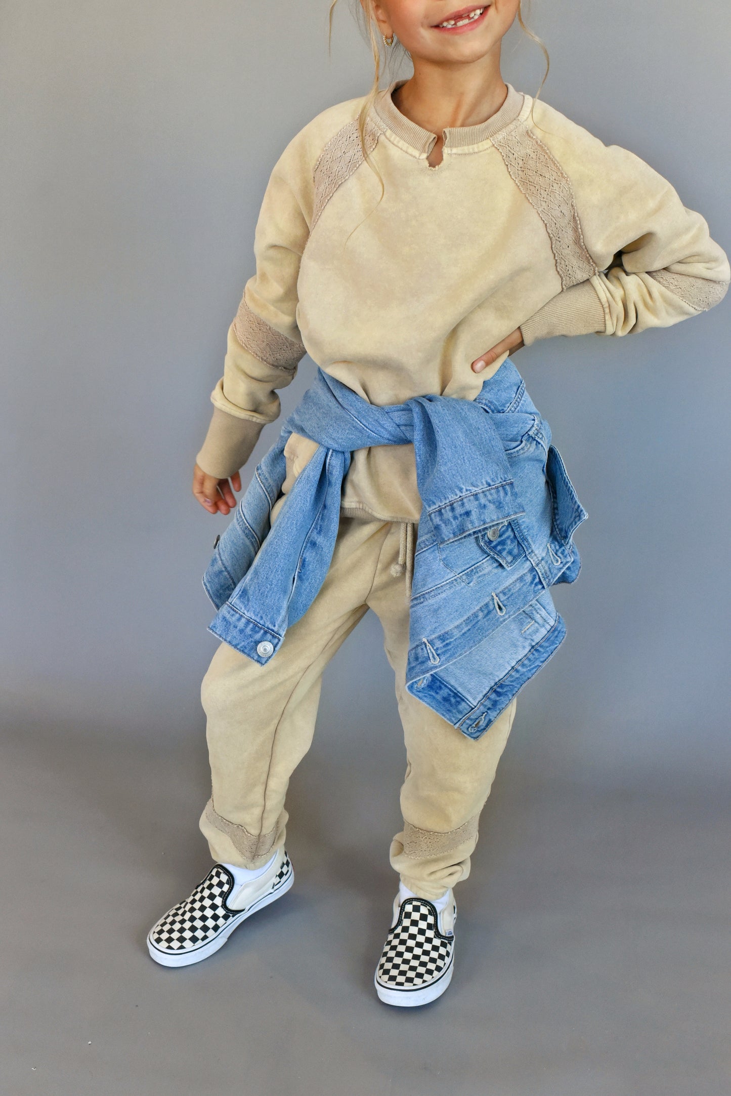 vintage joggers - lace