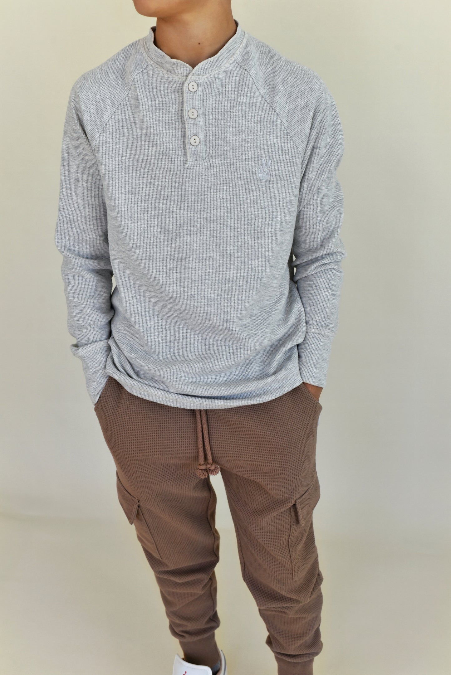 thermal - grey button