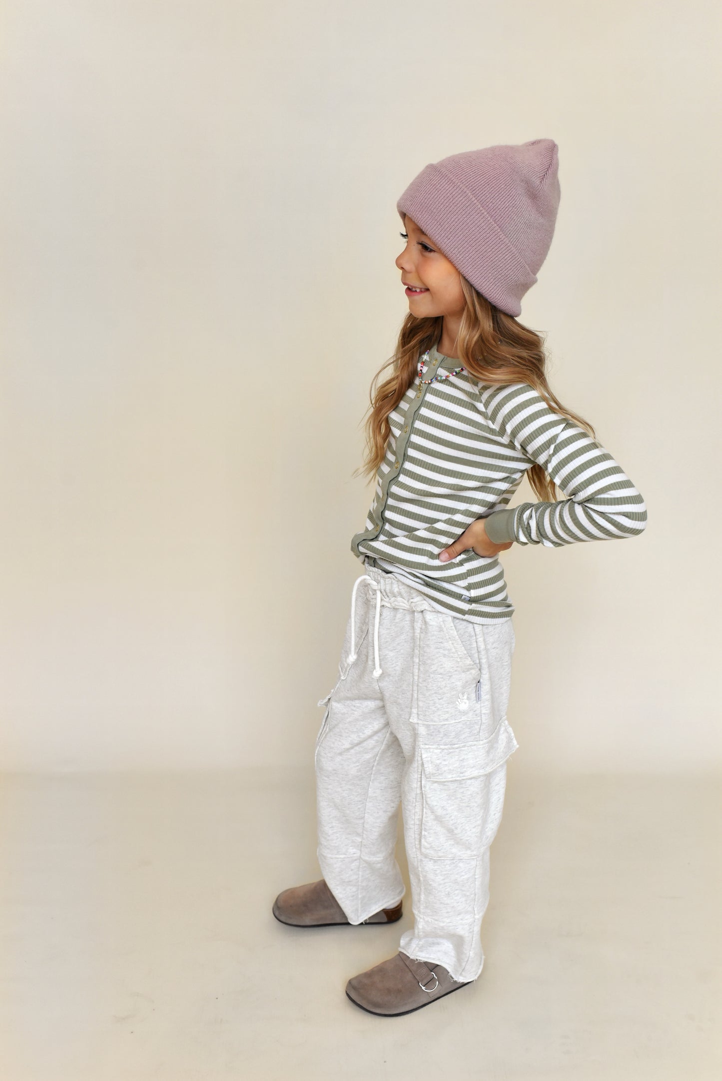 girls cargo - light grey