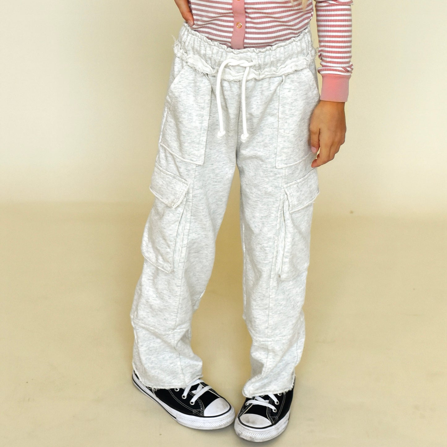 girls cargo - light grey