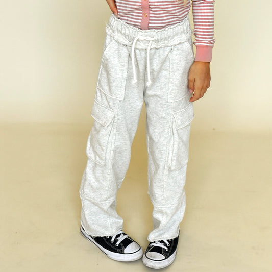 girls cargo - light grey