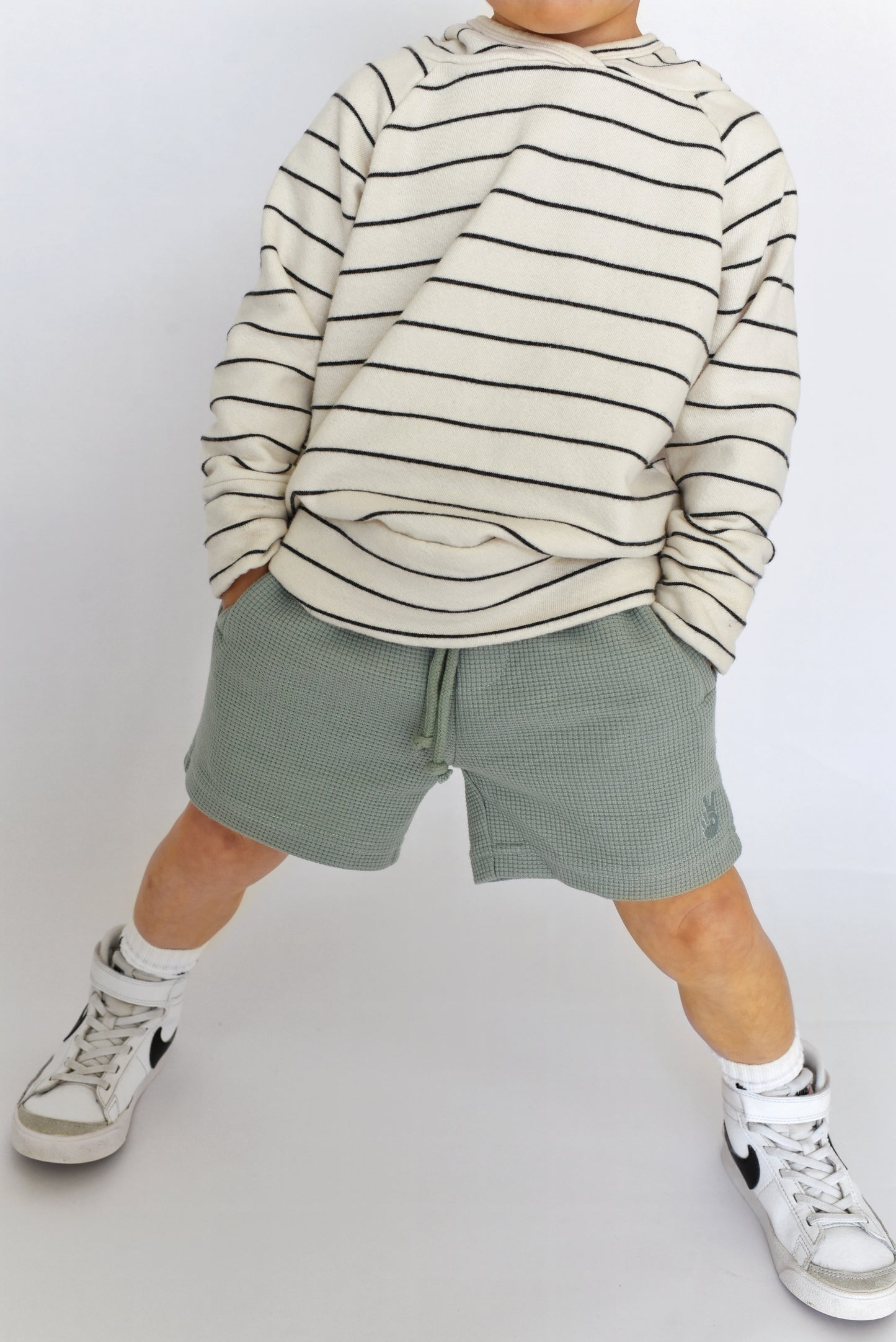 waffle short - pale green