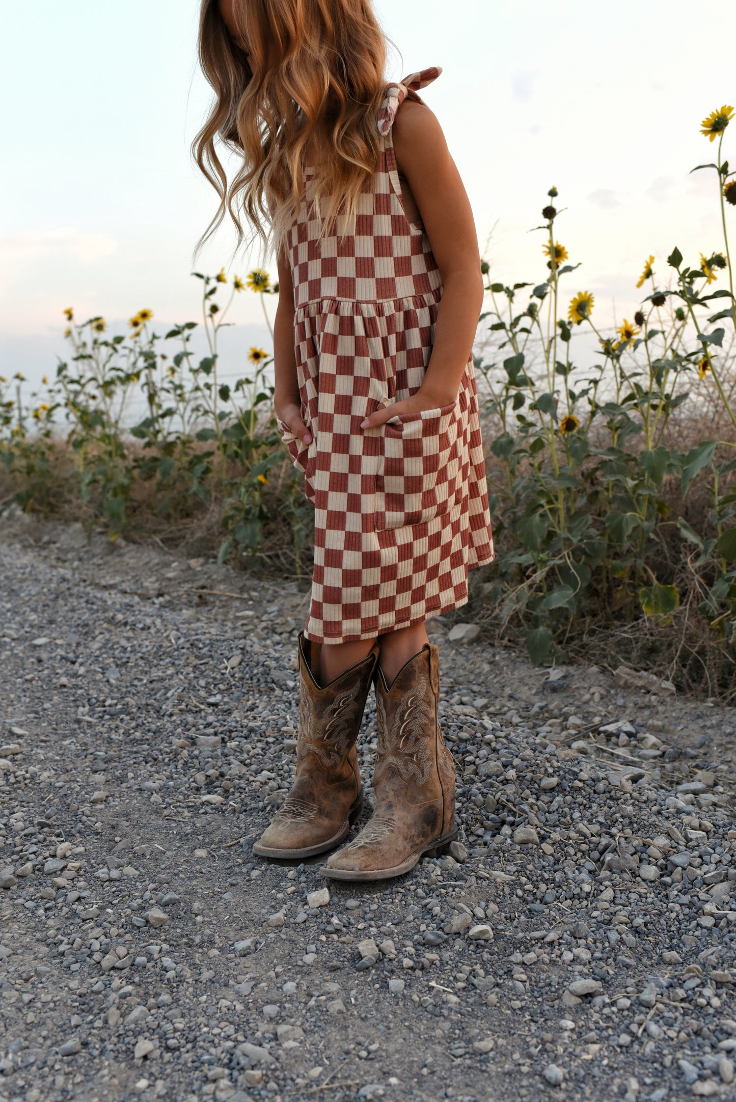 ribbed tank dress - rust check