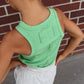 ribbed tank - green