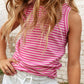 ribbed tank - hot pink stripe