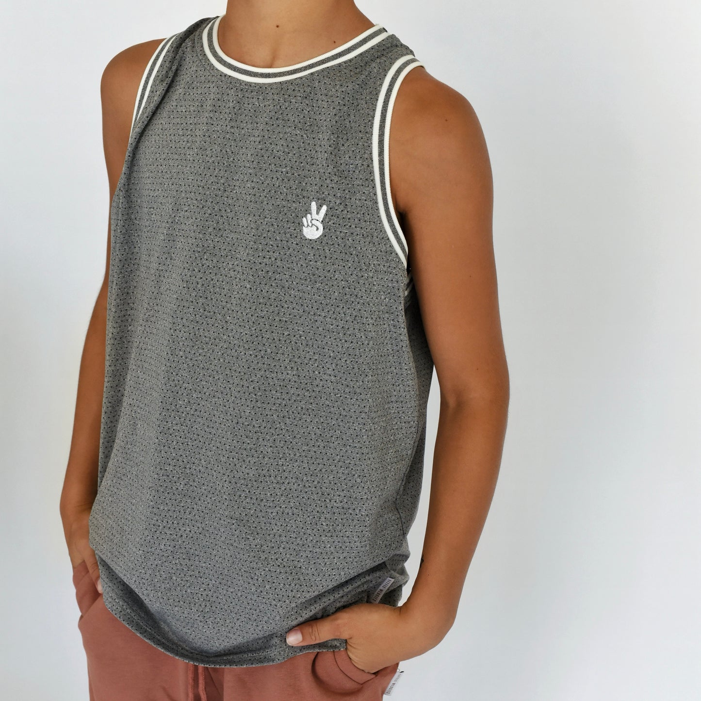 jersey - heathered grey