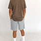 tee - heathered brown