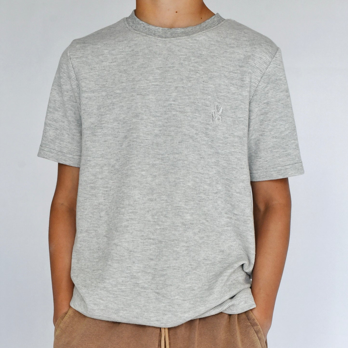 waffle tee - grey