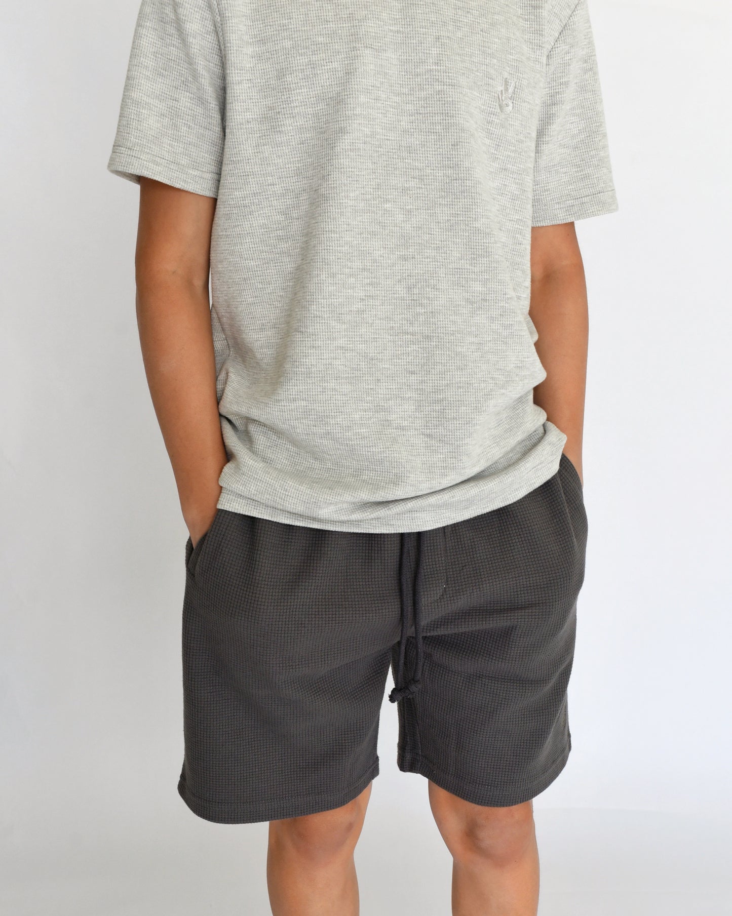 waffle tee - grey