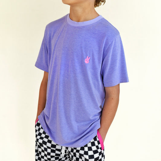 tee - heather purple