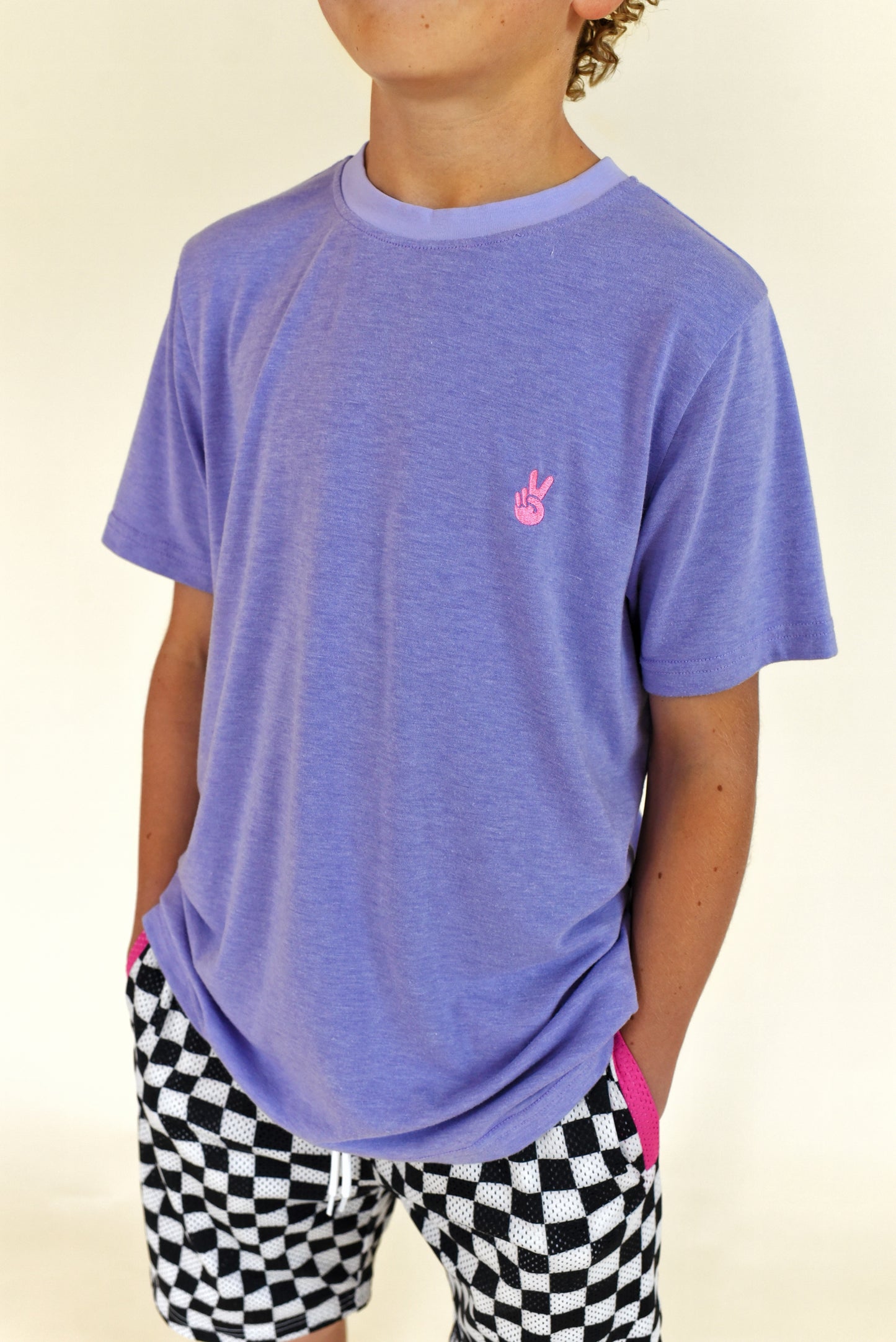 tee - heather purple