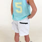zipper short - light grey