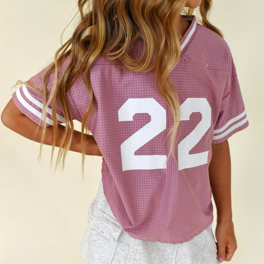 boxy jersey - rosy pink