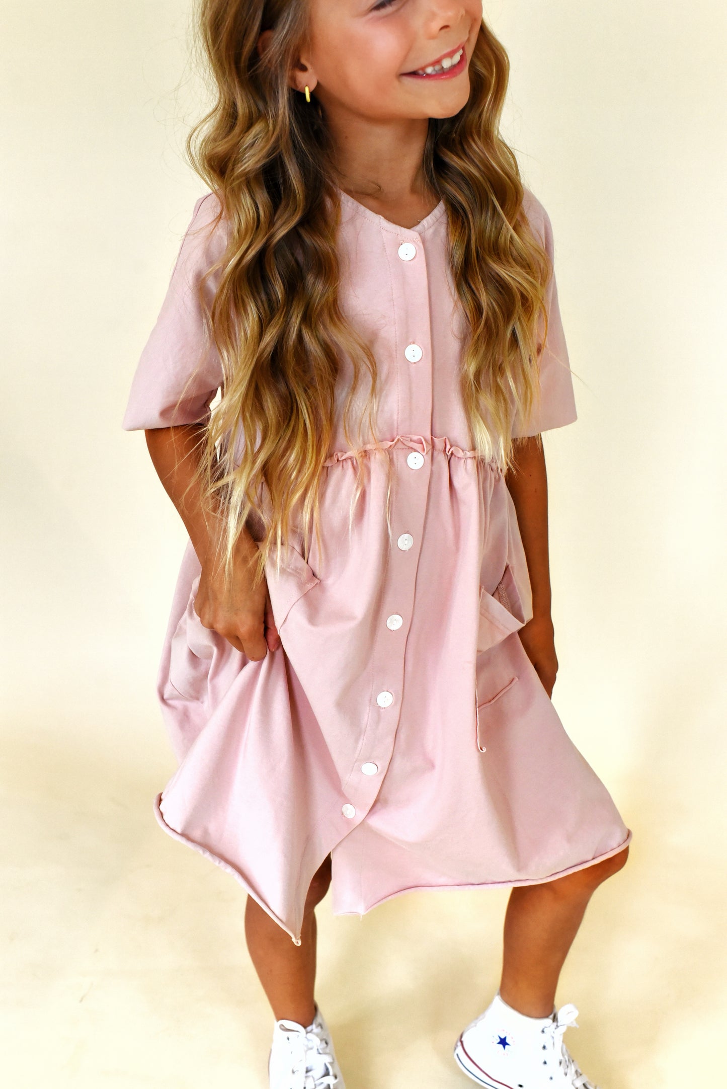 button dress - pink