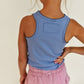 ribbed tank - blue