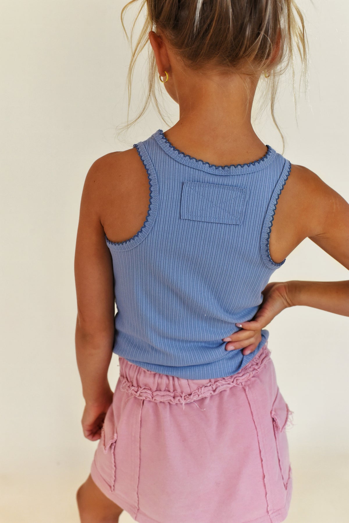 ribbed tank - blue