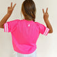 boxy jersey - hot pink