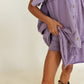 peplum + skirt set - purple