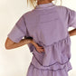 peplum + skirt set - purple