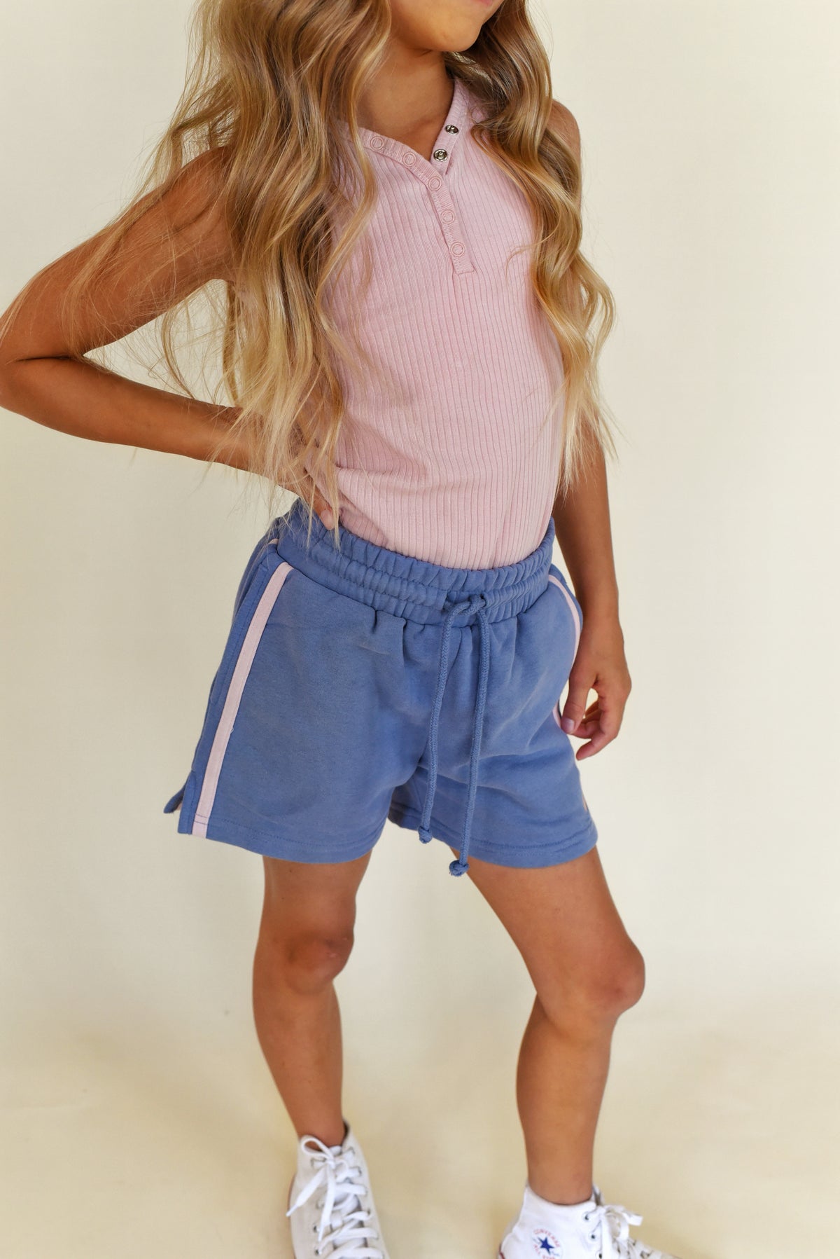 girl set - dusty pink + blue