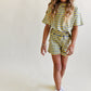 oversized tee set - yellow + blue stripe