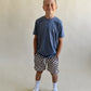 mesh short - brown check