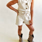 sweater vest set - cream