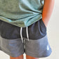 mesh short - grey colorblock