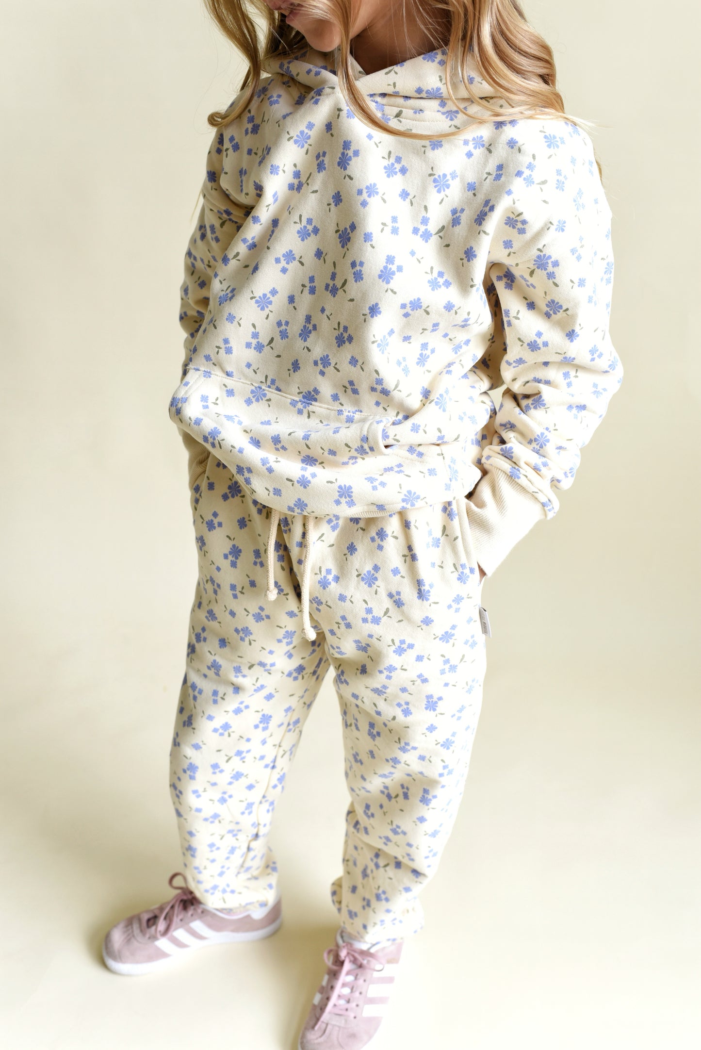 hoodie - blue floral