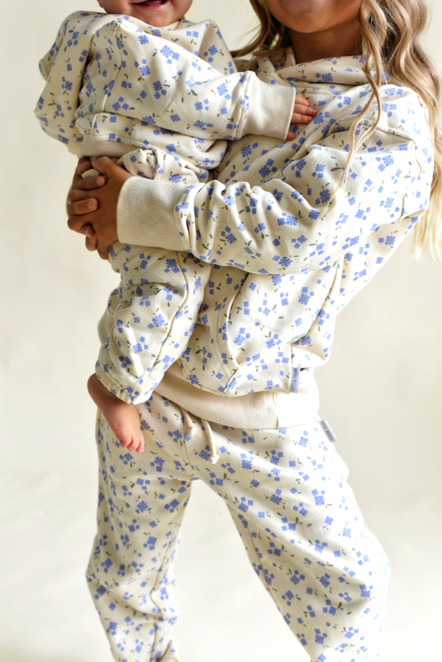 hoodie - blue floral
