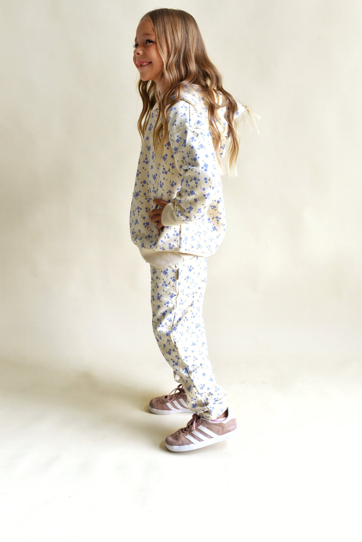 hoodie - blue floral
