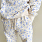 hoodie - blue floral