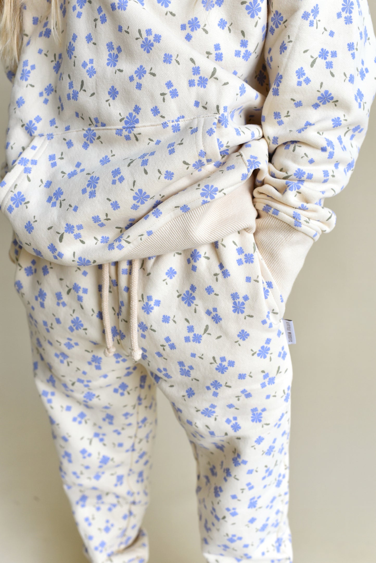 hoodie - blue floral