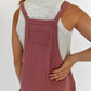 pocket romper - berry waffle