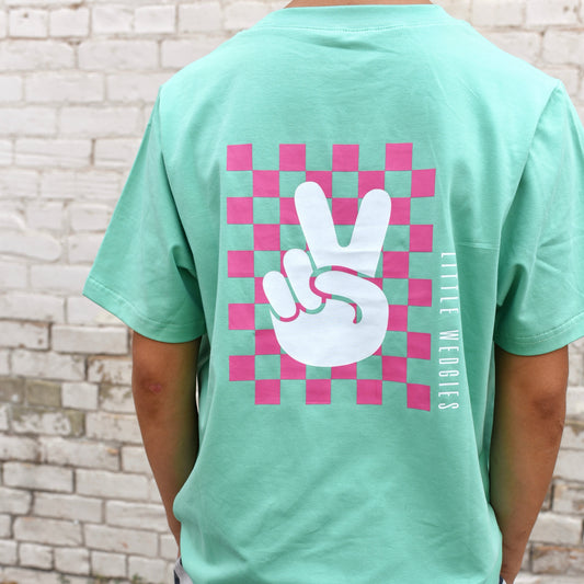 tee - green + pink