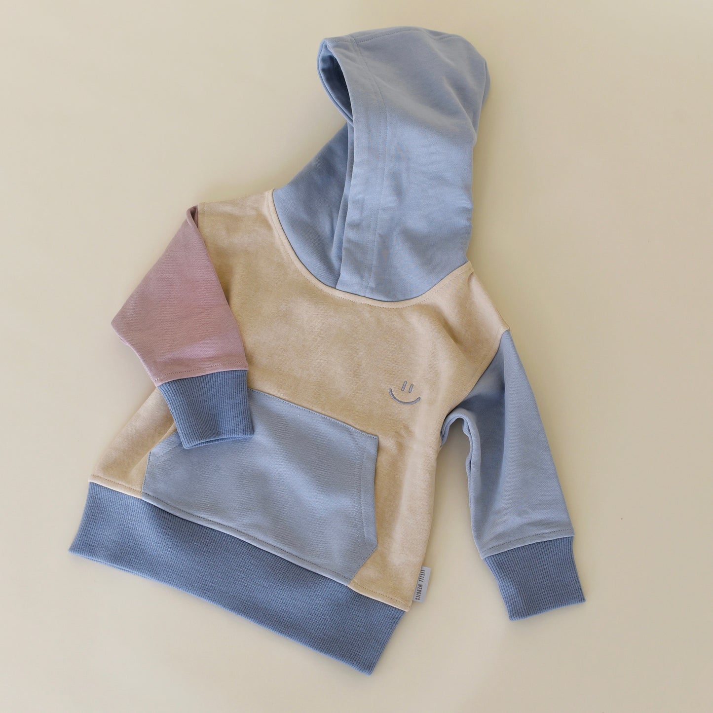 hoodie - blue colorblock