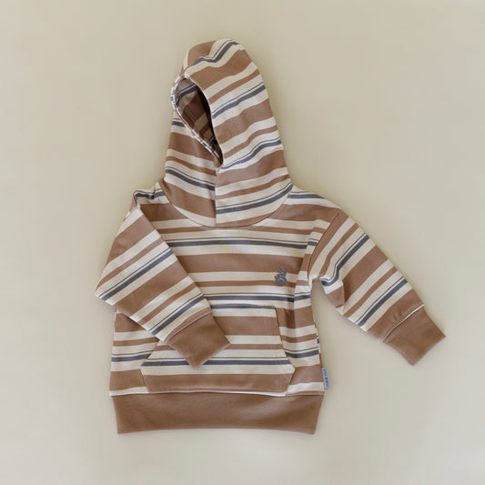 hoodie - brown stripe