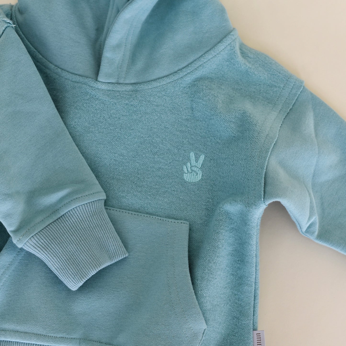 hoodie - reverse teal