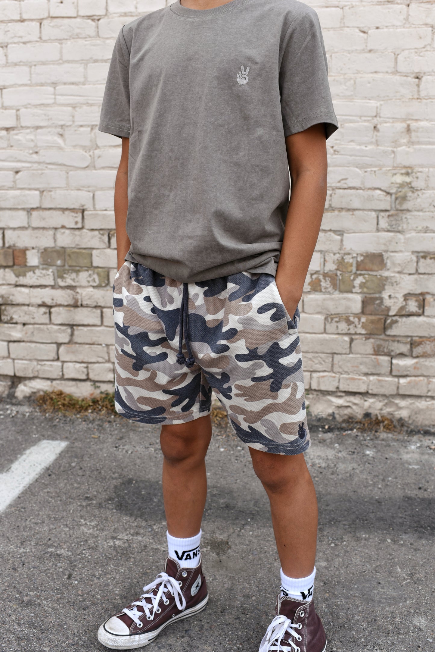 mesh shorts - camo