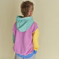 hoodie - pastel colorblock