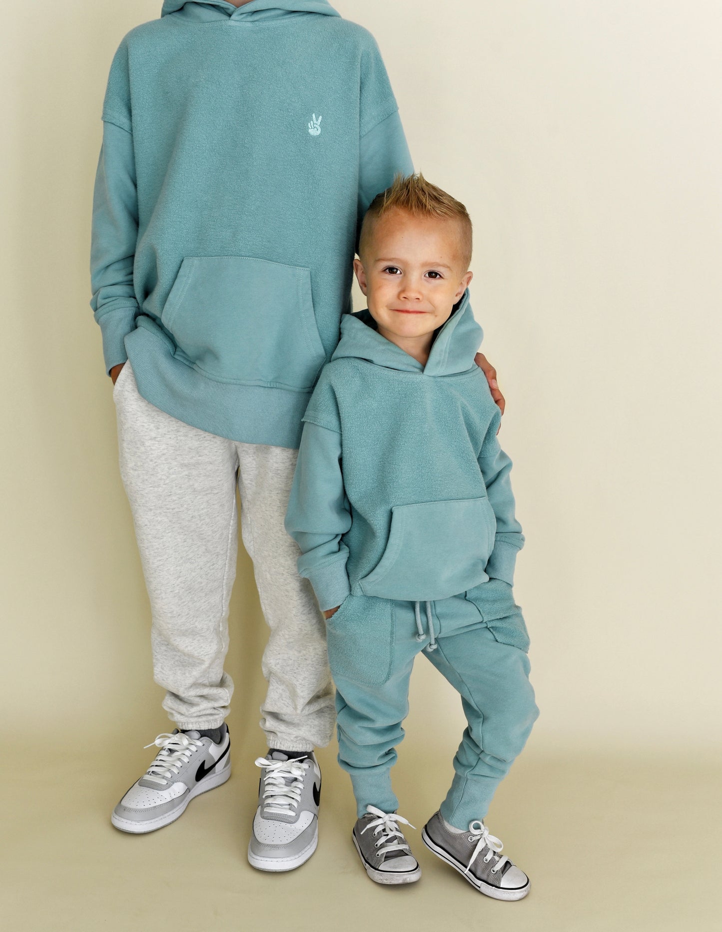 hoodie - reverse teal