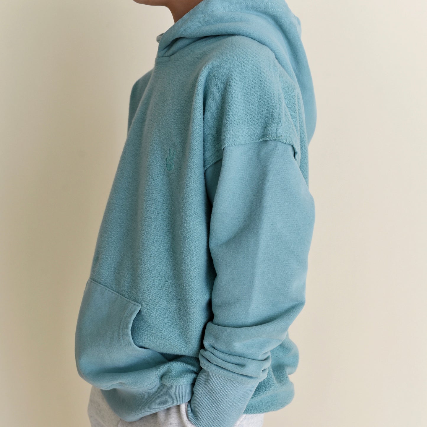 hoodie - reverse teal