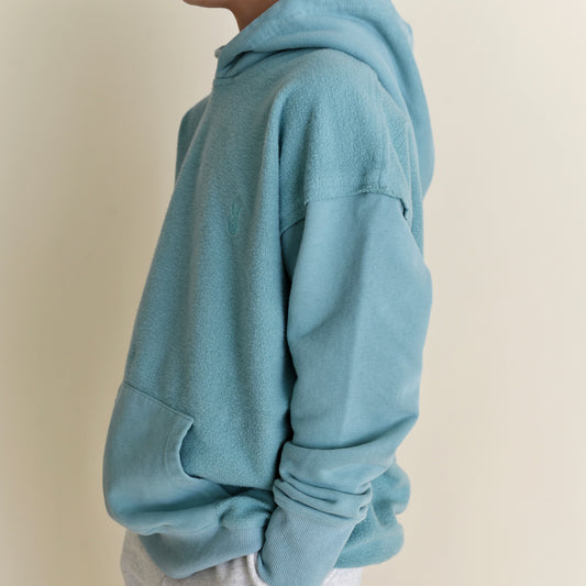 hoodie - reverse teal