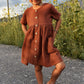 pocket dress  - rust