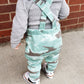 farmer romper - mint camo (SEE SIZING NOTE)