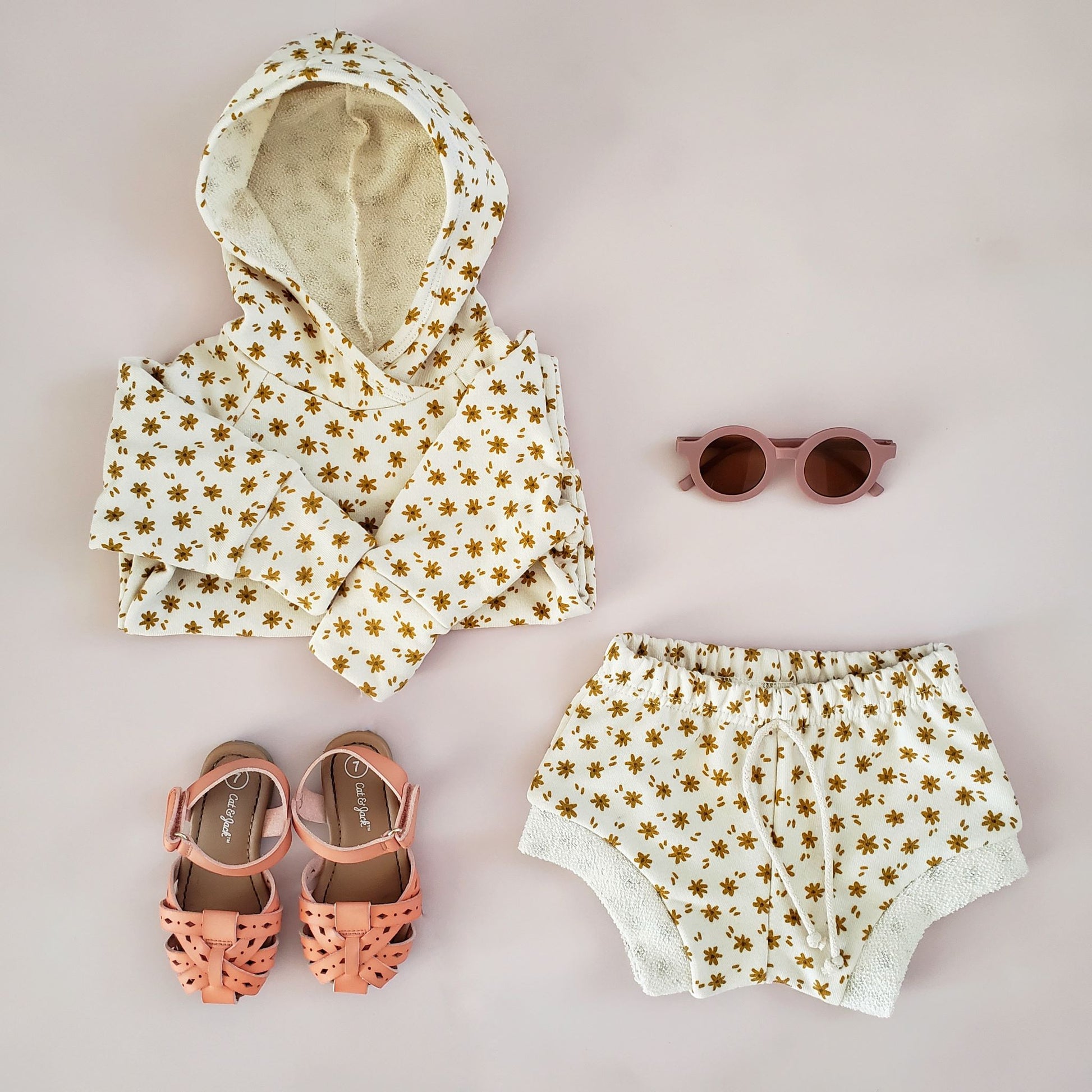 shortie tank romper - goldie floral – Little Wedgies