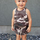 shortie tank romper - brown camo (SEE SIZING NOTE)