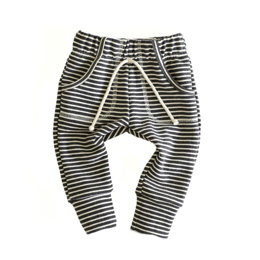pocket joggers - narrow grey stripe