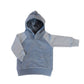 fleece hoodie - blue colorblock