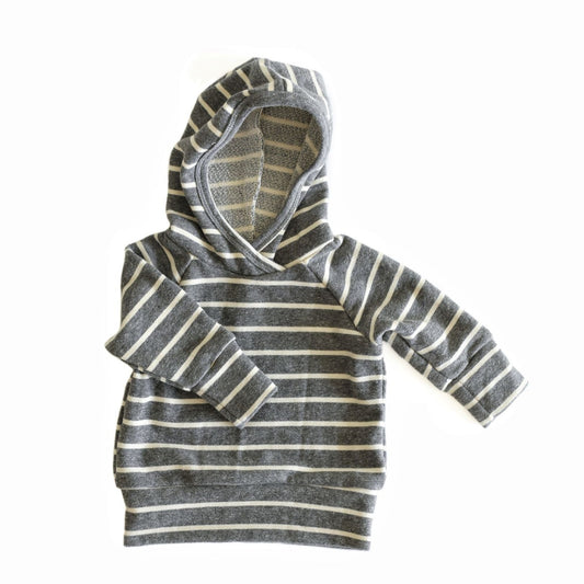 hoodie - chunky grey stripe